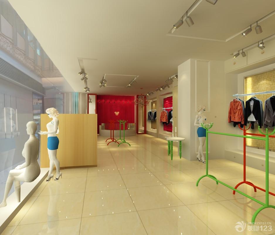 简约风格服装店面黄色地砖设计效果图欣赏