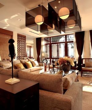 最新中式新古典风格家装客厅效果图欣赏