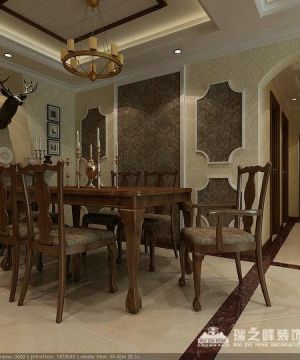 2023最新现代欧式风格餐厅中式餐桌装修效果图