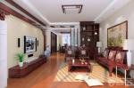中式新古典风格长方形客厅装修效果图