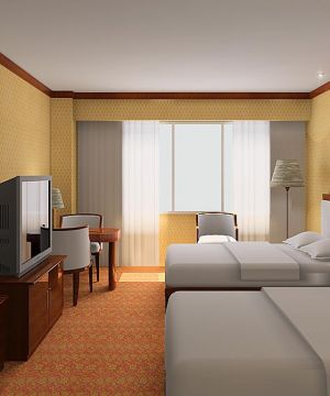 2023新中式风格酒店标准间效果图