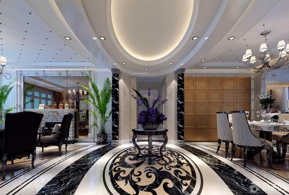 后现代风格2025客厅玄关效果图片