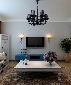 地中海风格客厅装修设计装修效果图大全2025图片