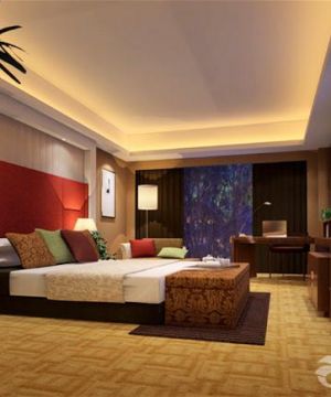 中式风格酒店20平米卧室装修设计效果图