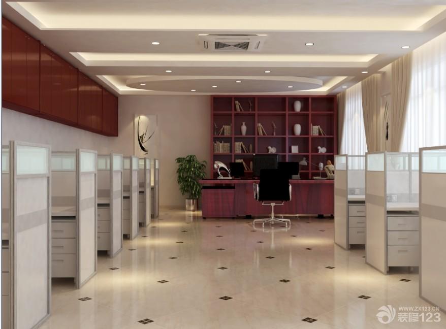 中式风格办公室装修方案效果图片