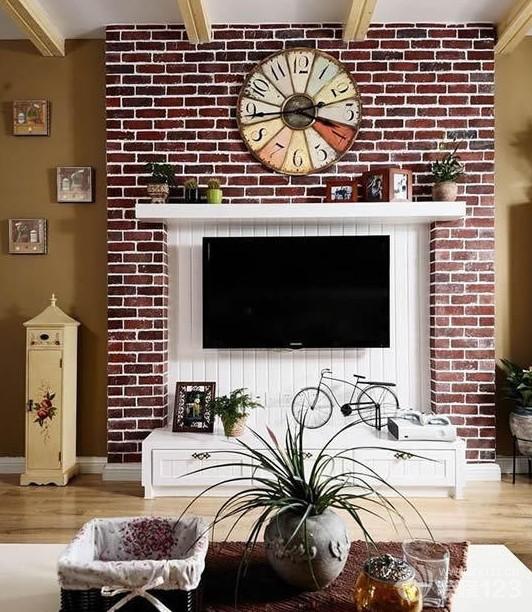 地中海式家装客厅设计电视背景墙装修设计图片大全