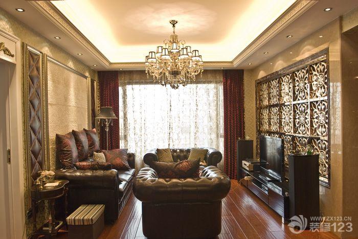 最新简欧式客厅装修设计实景图