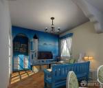 2025地中海风格最新客厅液晶电视背景墙装修效果图片