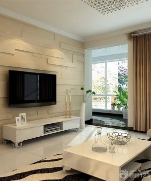 现代简约家居客厅液晶电视背景墙装修效果图大全2023
