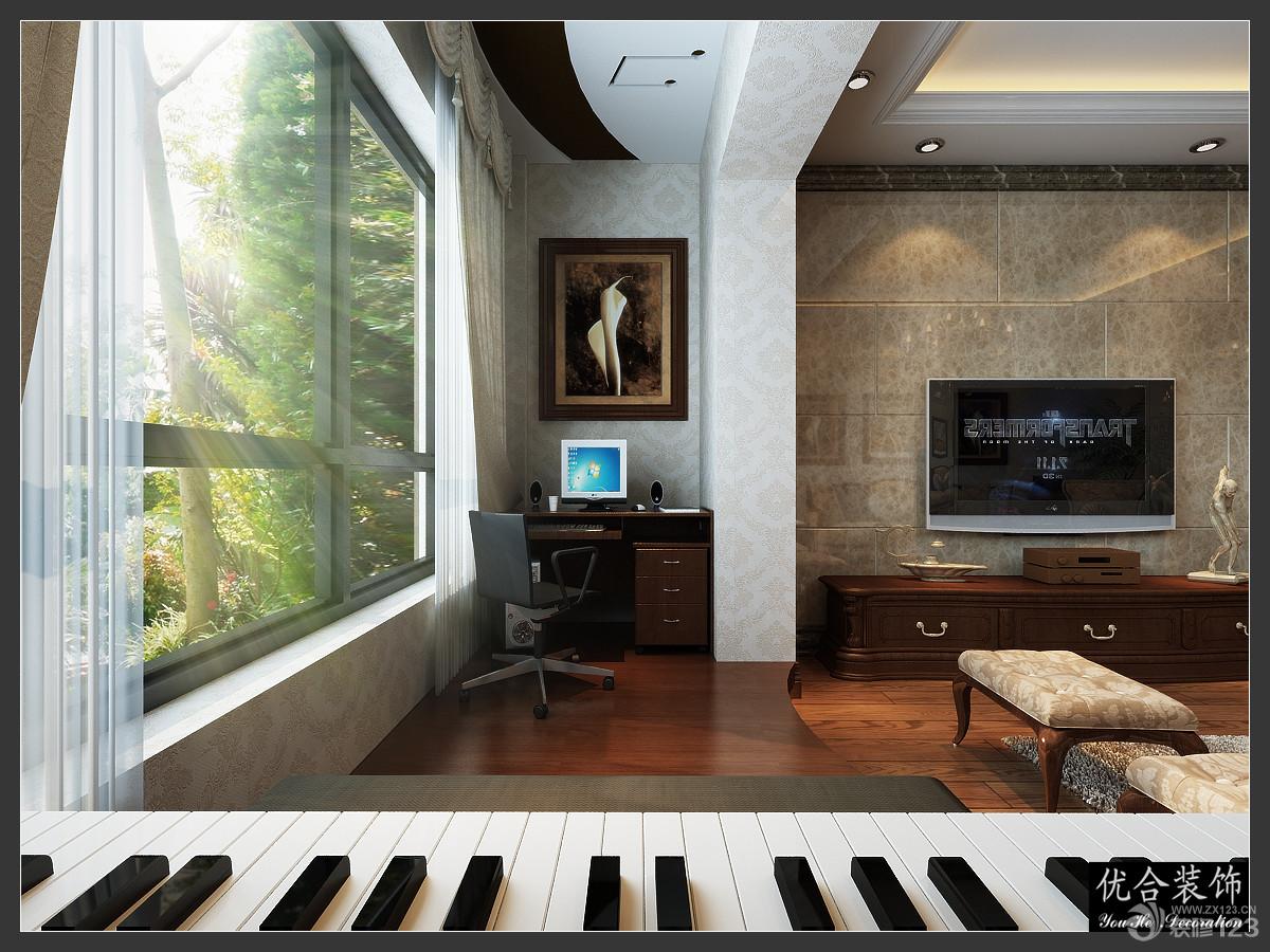 2025中式风格阳台榻榻米装修效果图欣赏