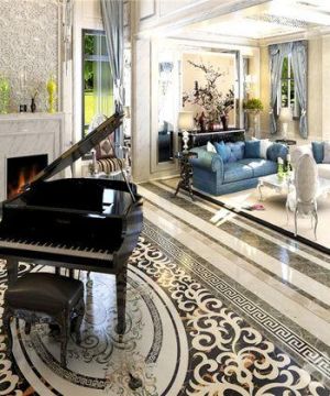 美式风格大客厅装修效果图大全2025图片