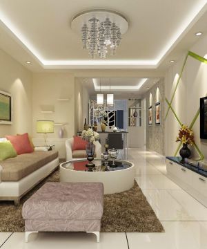 现代简约风格20平米客厅装修效果图大全2025图片