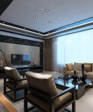 2023新中式风格客厅装修设计效果图