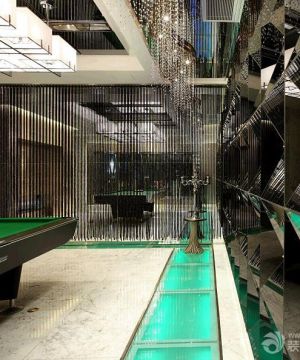 时尚简约高档休闲会所珠帘装修效果图片欣赏