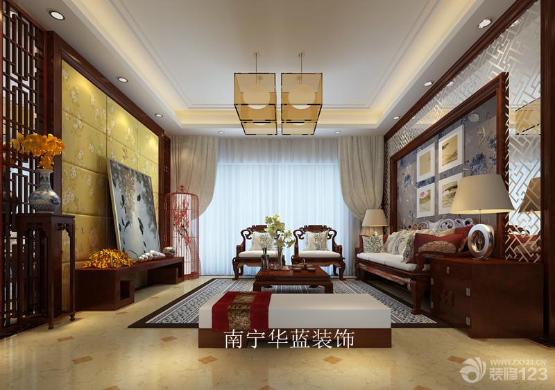 2025中式最新客厅装修效果图