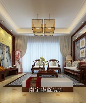 2025中式最新客厅装修效果图