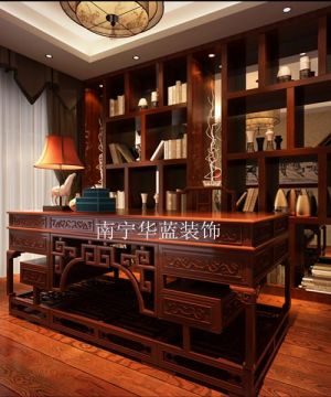 现代中式书房装修效果图大全2025图片