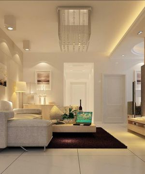 现代简约风格两室一厅家装客厅装修效果图大全2023图片