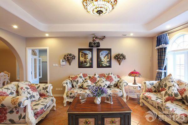 美式装修风格2025家装客厅效果图 