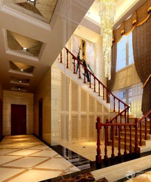 欧式风格设计客厅楼梯装修效果图欣赏
