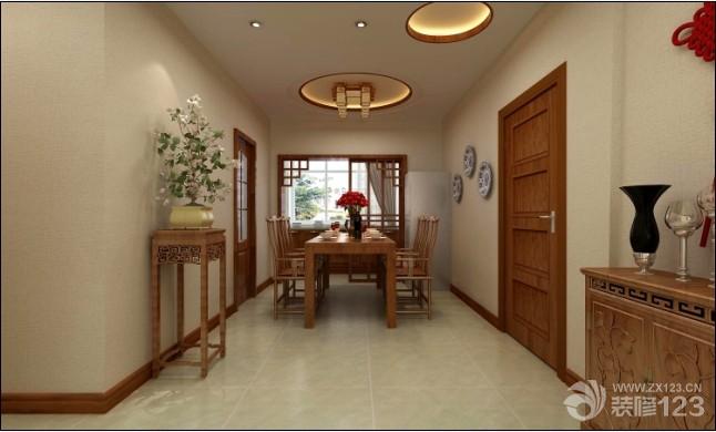 中式130平米餐厅装修效果图大全2025图片