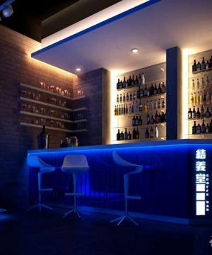 现代设计风格酒吧吧台设计装修效果图
