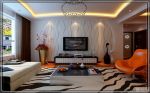2025简约影视墙家庭客厅装修效果图欣赏