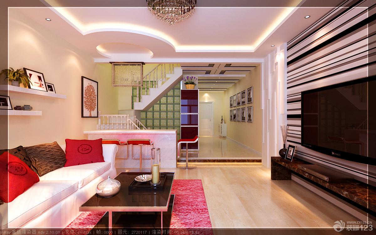 简约背景客厅楼梯装修效果图片大全