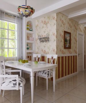 田园风格家装90平方两室两厅餐厅装修效果图片