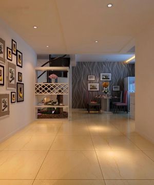 现代简约风格玄关背景墙装饰效果图欣赏