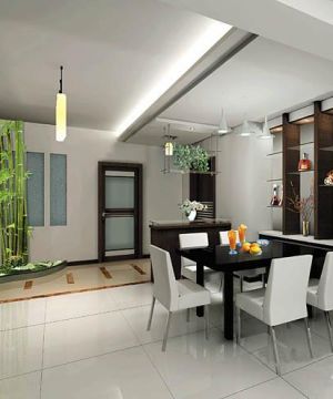 沉稳现代风格餐厅装修效果图大全2025图片