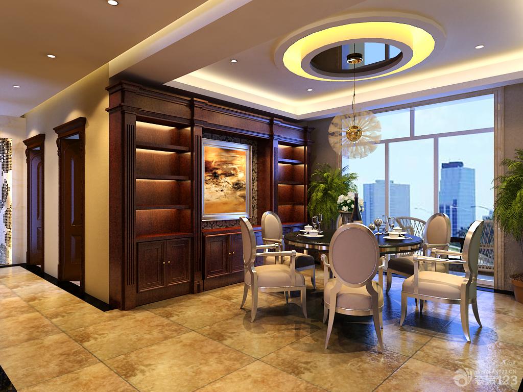 2025欧式时尚餐厅吊顶效果图