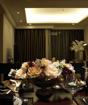 现代简约风格三居室餐厅装修效果图大全2025图片