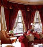 最新别墅客厅窗帘效果图片