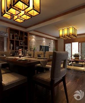 2025中式个性餐厅吊顶效果图