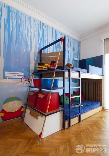 现代风格儿童房卧室装修2023图片欣赏
