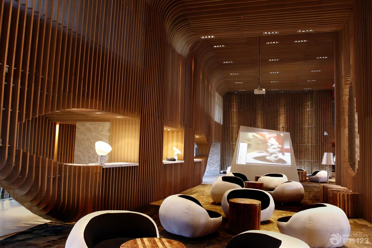 实木装修新古典主义风格高档休闲会所效果图欣赏