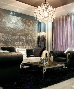 新古典主义风格家装客厅设计沙发背景墙效果图大全