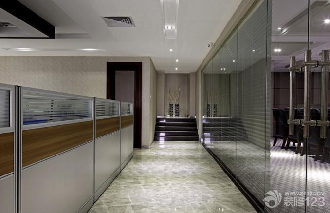 现代办公室装修风格过道端景图片