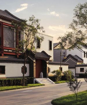 2025最新中式风格别墅外观装饰设计效果图片