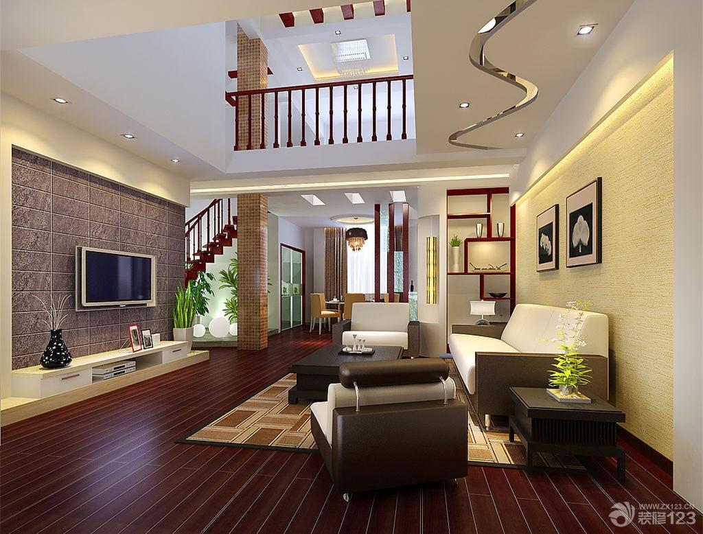2023最新时尚复式楼客厅装修设计效果图片
