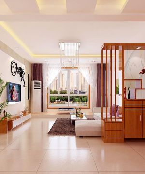 沉稳现代客厅玄关鞋柜设计效果图欣赏