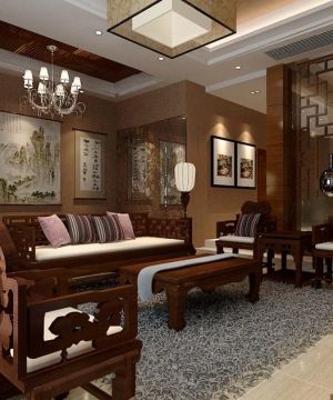 新中式风格客厅中式沙发装修效果图