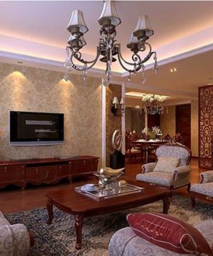 2025最新中式混搭客厅组合柜效果图欣赏