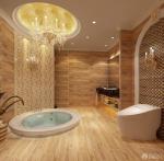 最新卫生间方木地板欧式瓷砖设计效果图片