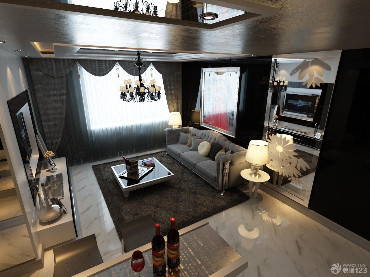 2025三居室现代家居最新客厅装修效果图大全 