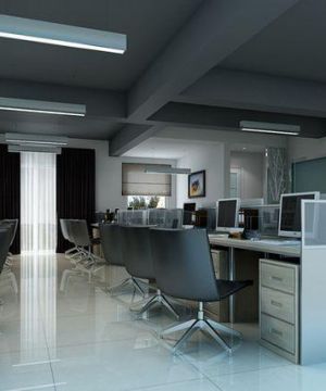 300平米时尚现代办公室装修方案设计图片