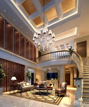 最新欧式别墅楼梯扶手设计效果图欣赏