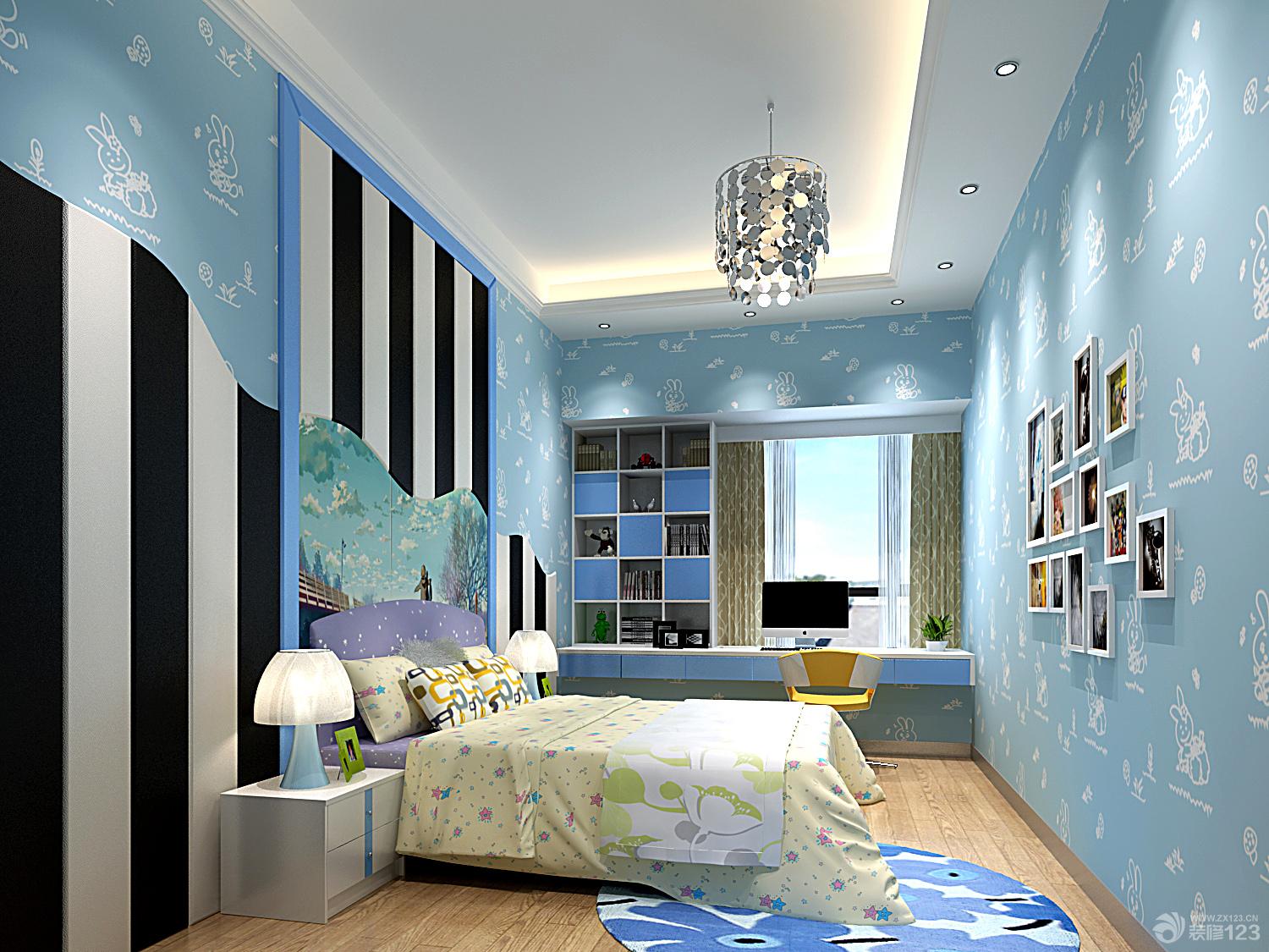 海洋色调儿童房装修效果图大全2025图片