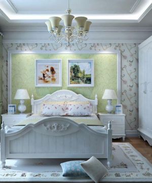 最新田园家具图片卧室墙壁颜色效果图片